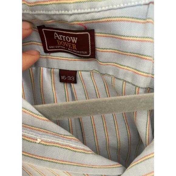 ARROW DOVER Vintage Pintstripe Button down 
Mens Shirt 
Size 16-33 - Picture 2 of 5